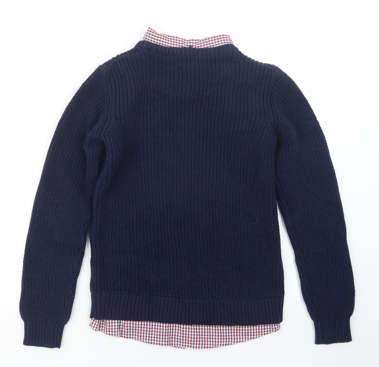 Maine Boys Blue  Knit Pullover Jumper Size 12-13 Years