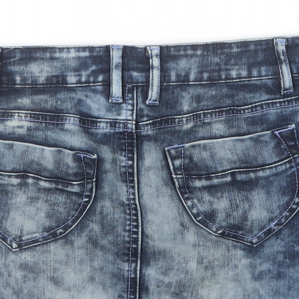 Arant Premiere Womens Blue  Denim Mini Skirt Size 28 in