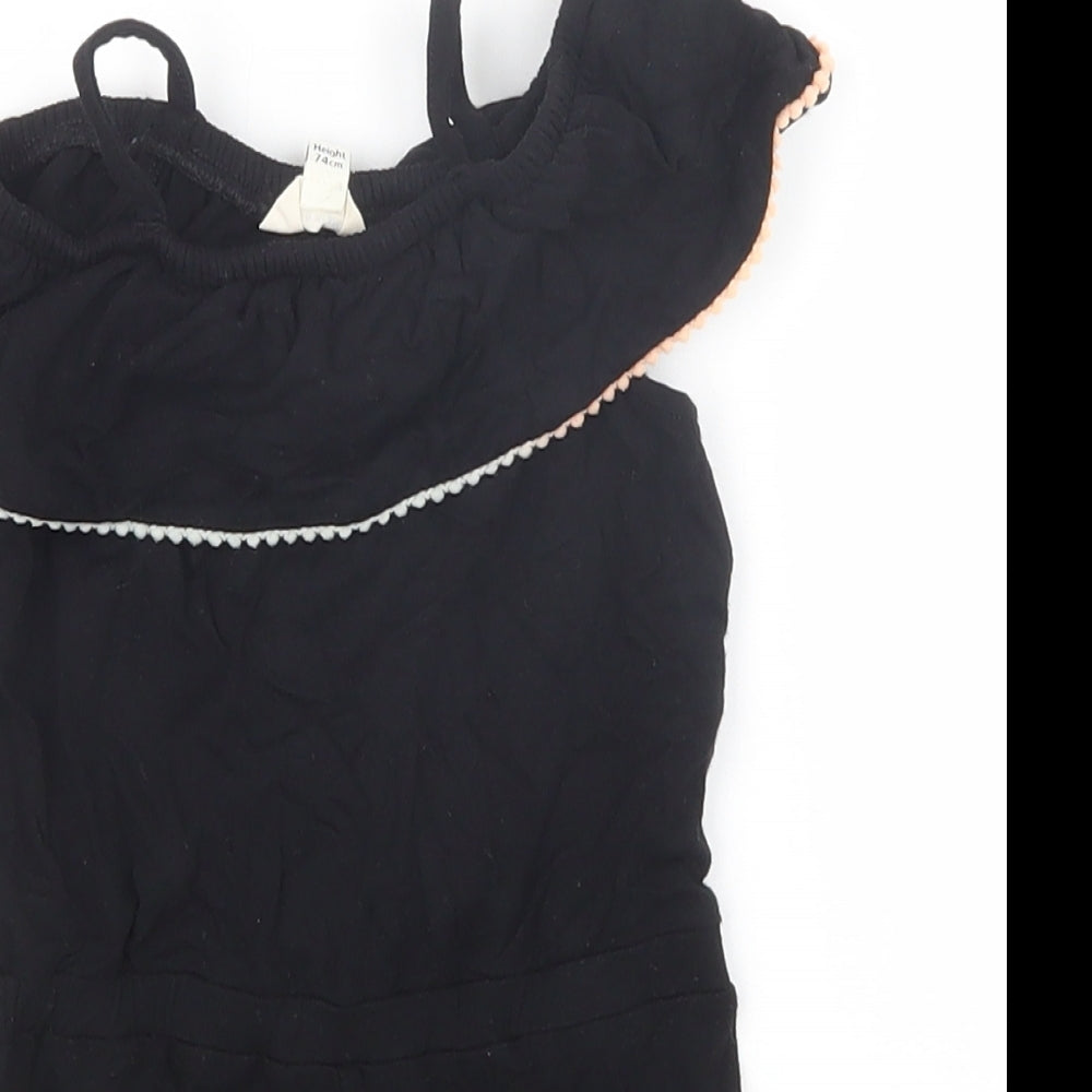 River Island Girls Black   Coverall Outfit/Set Size 6-9 Months