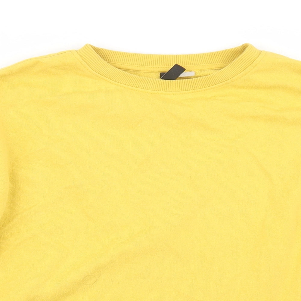 Divided by H&M Womens Yellow   Pullover Jumper Size S
