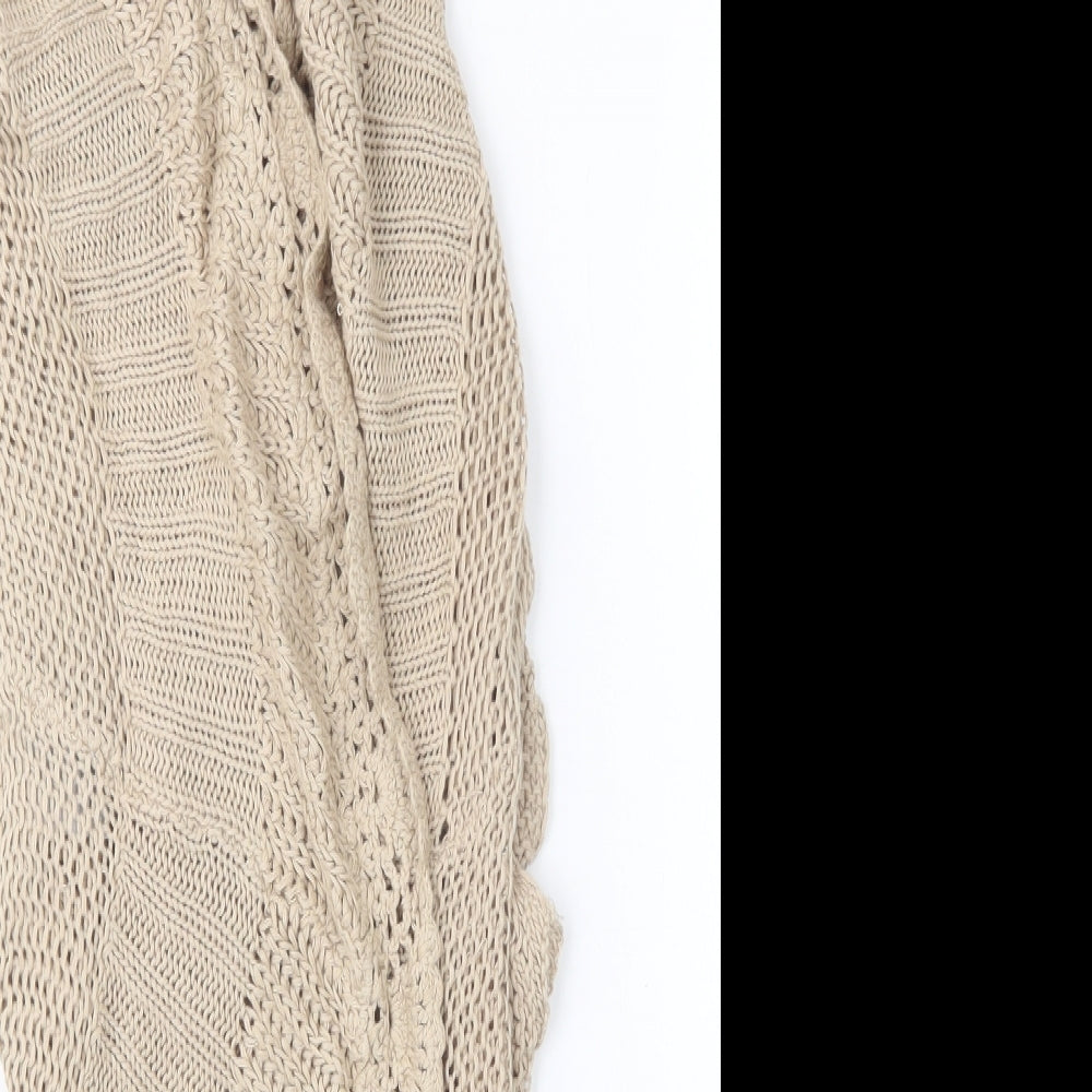 Per Una Womens Beige  Knit Cardigan Jumper Size M