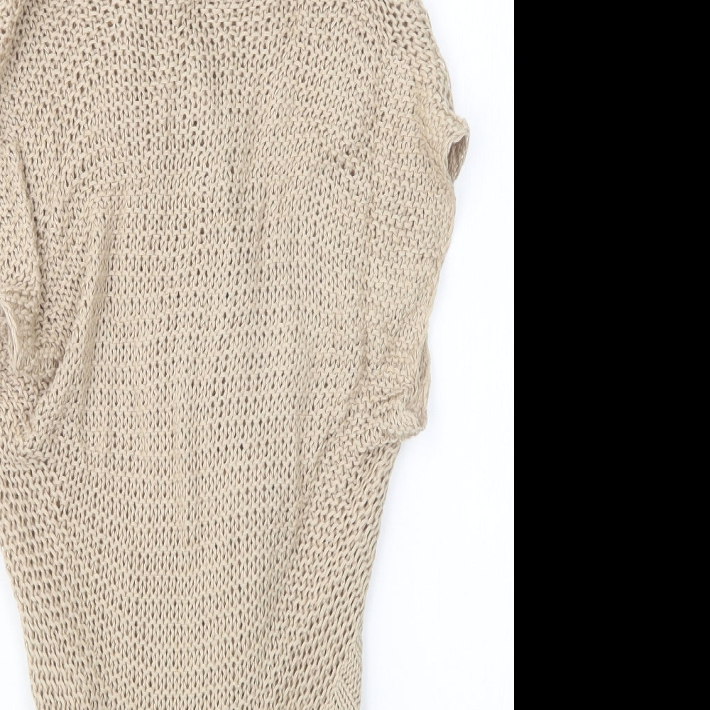 Per Una Womens Beige  Knit Cardigan Jumper Size M