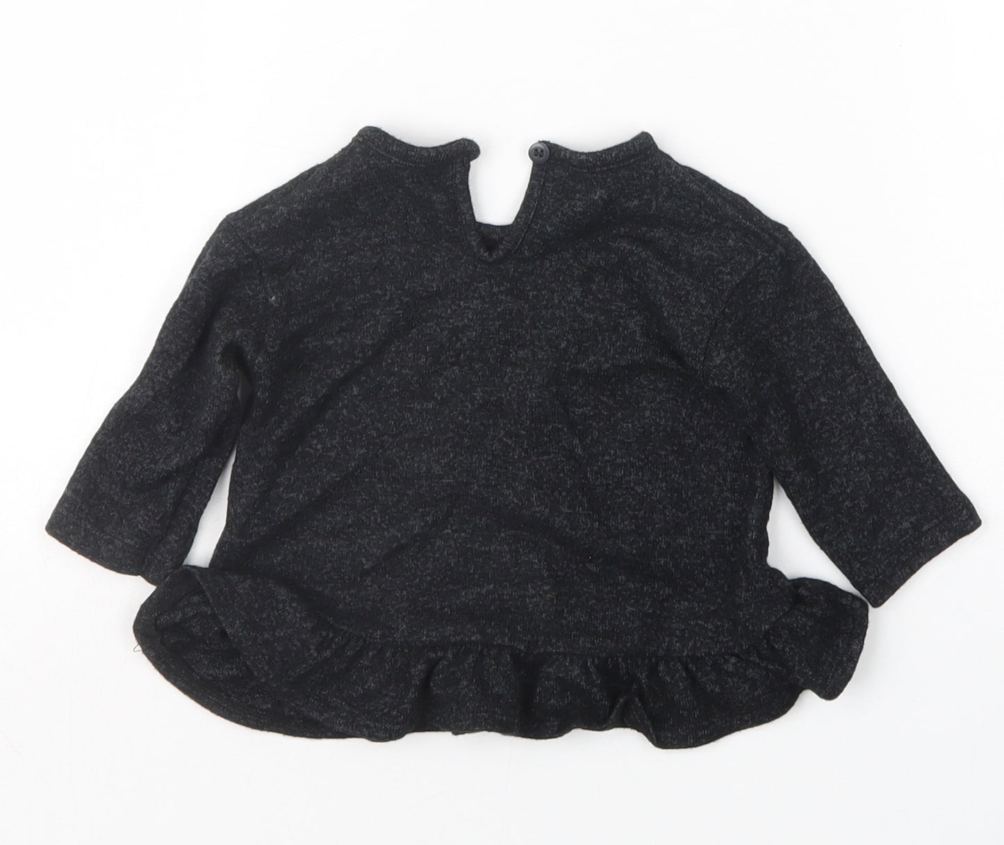 George Girls Black   Basic T-Shirt Size 3-6 Months