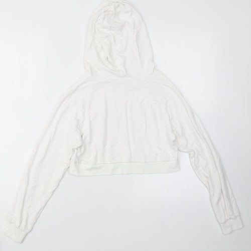 Pineapple Girls White   Pullover Hoodie Size 11-12 Years  - Cropped