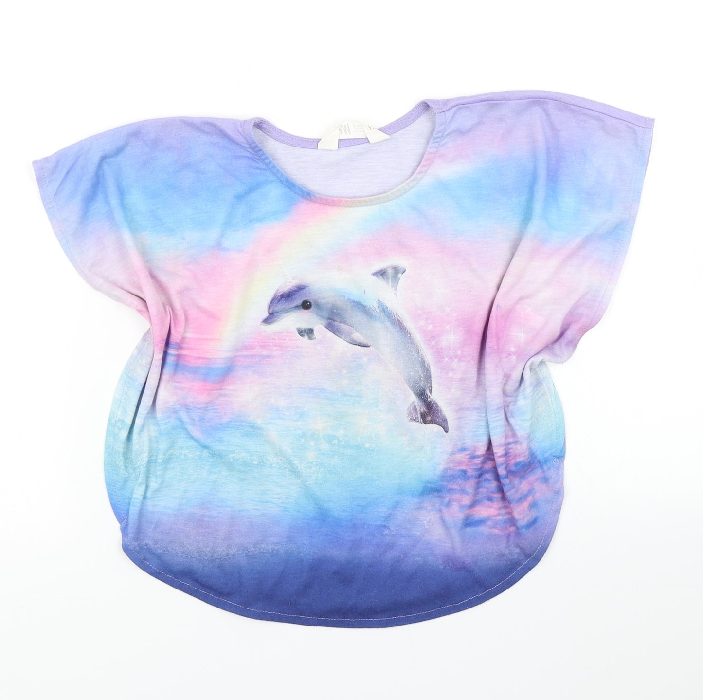 H&M Girls Purple   Tunic Polo Size 5-6 Years  - Dolphin
