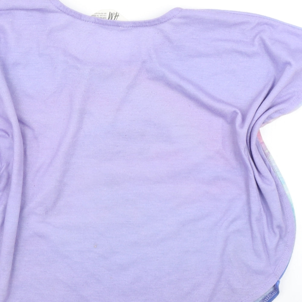 H&M Girls Purple   Tunic Polo Size 5-6 Years  - Dolphin