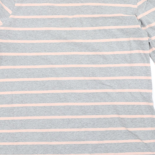 Blooming Marvellous Womens Grey Striped  Basic T-Shirt Size L