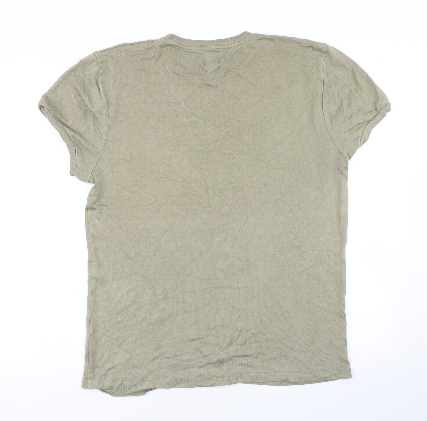 Zara Mens Green    T-Shirt Size L