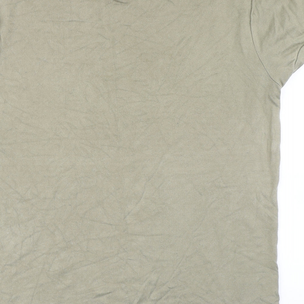 Zara Mens Green    T-Shirt Size L