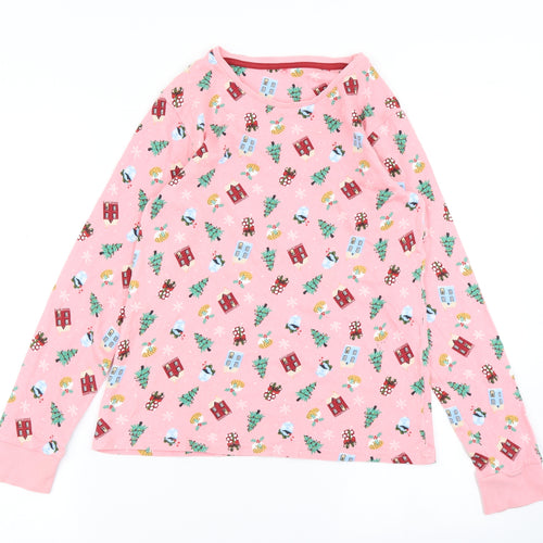 George Girls Pink   Basic T-Shirt Size 12-13 Years  - Christmas Tshirt