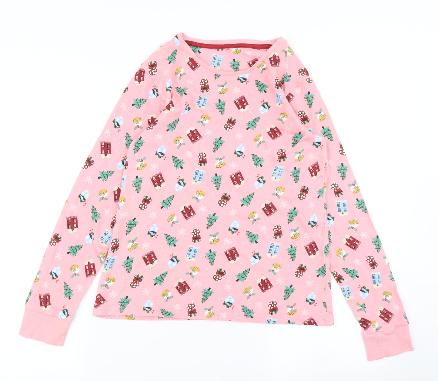 George Girls Pink   Basic T-Shirt Size 12-13 Years  - Christmas Tshirt