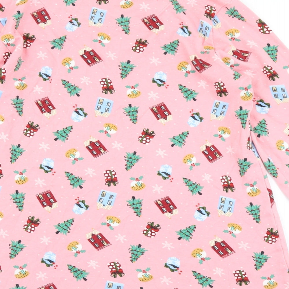 George Girls Pink   Basic T-Shirt Size 12-13 Years  - Christmas Tshirt