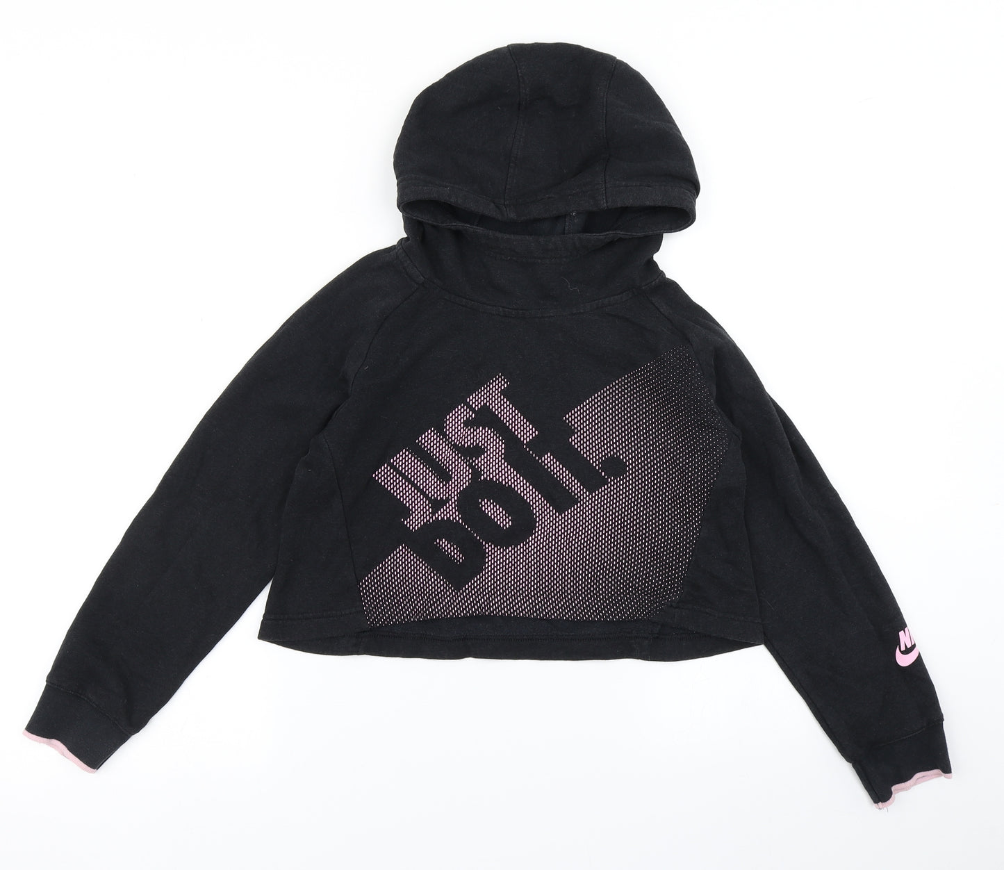 Nike Girls Black   Pullover Hoodie Size 10-11 Years  - Cropped