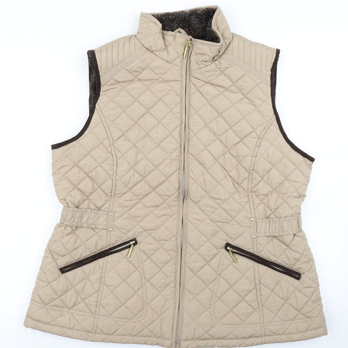 Weatherproof Womens Brown   Gilet Coat Size L  - Fleece Lined