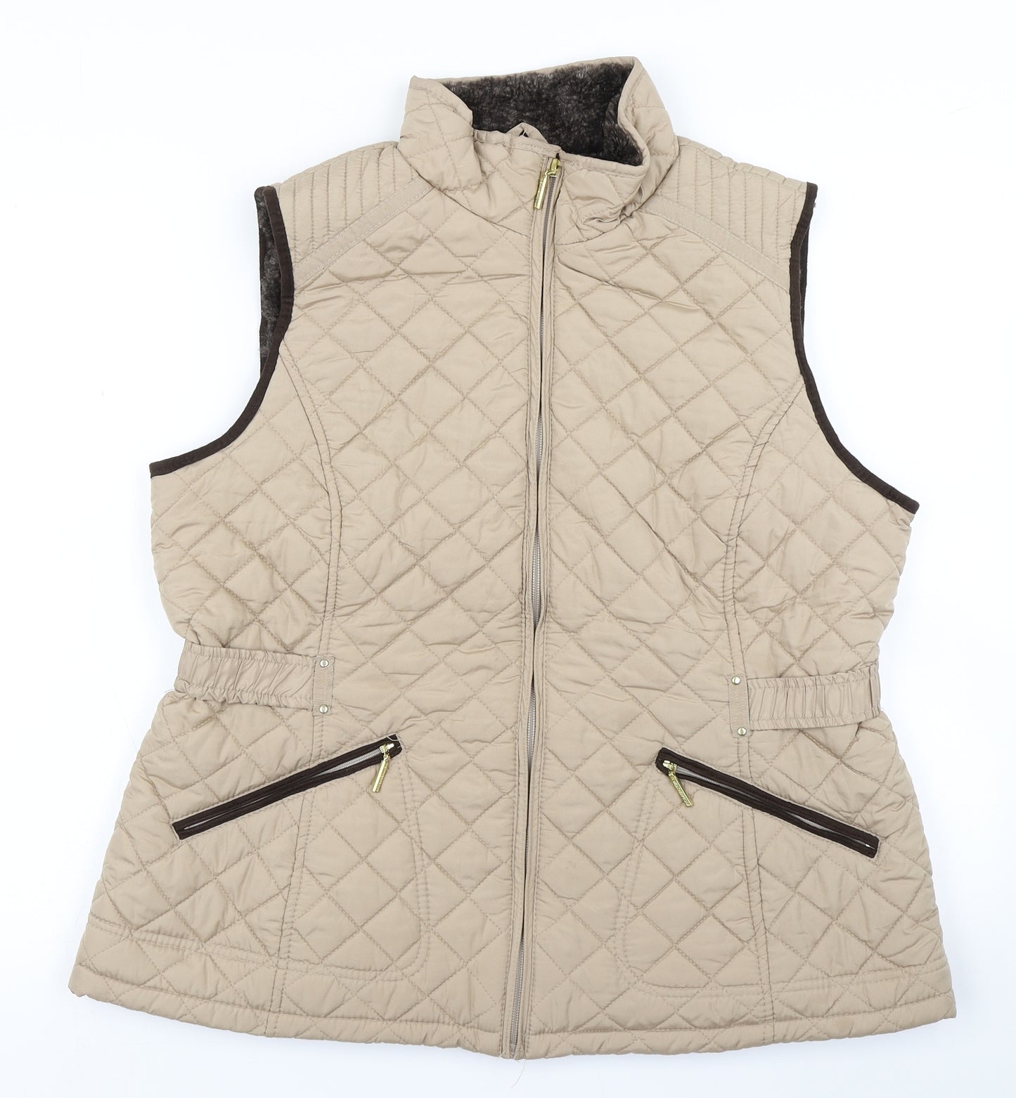 Weatherproof Womens Brown   Gilet Coat Size L  - Fleece Lined