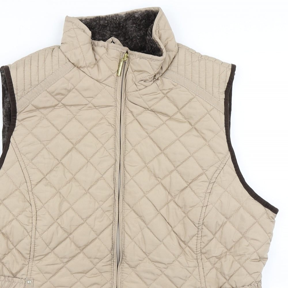 Weatherproof Womens Brown   Gilet Coat Size L  - Fleece Lined