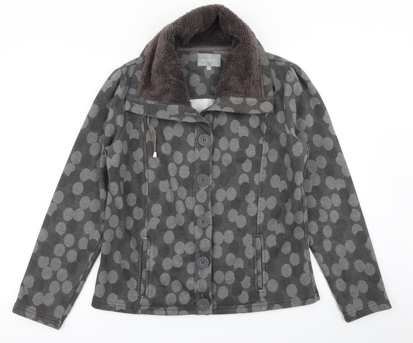Per Una Womens Grey Polka Dot  Jacket  Size M