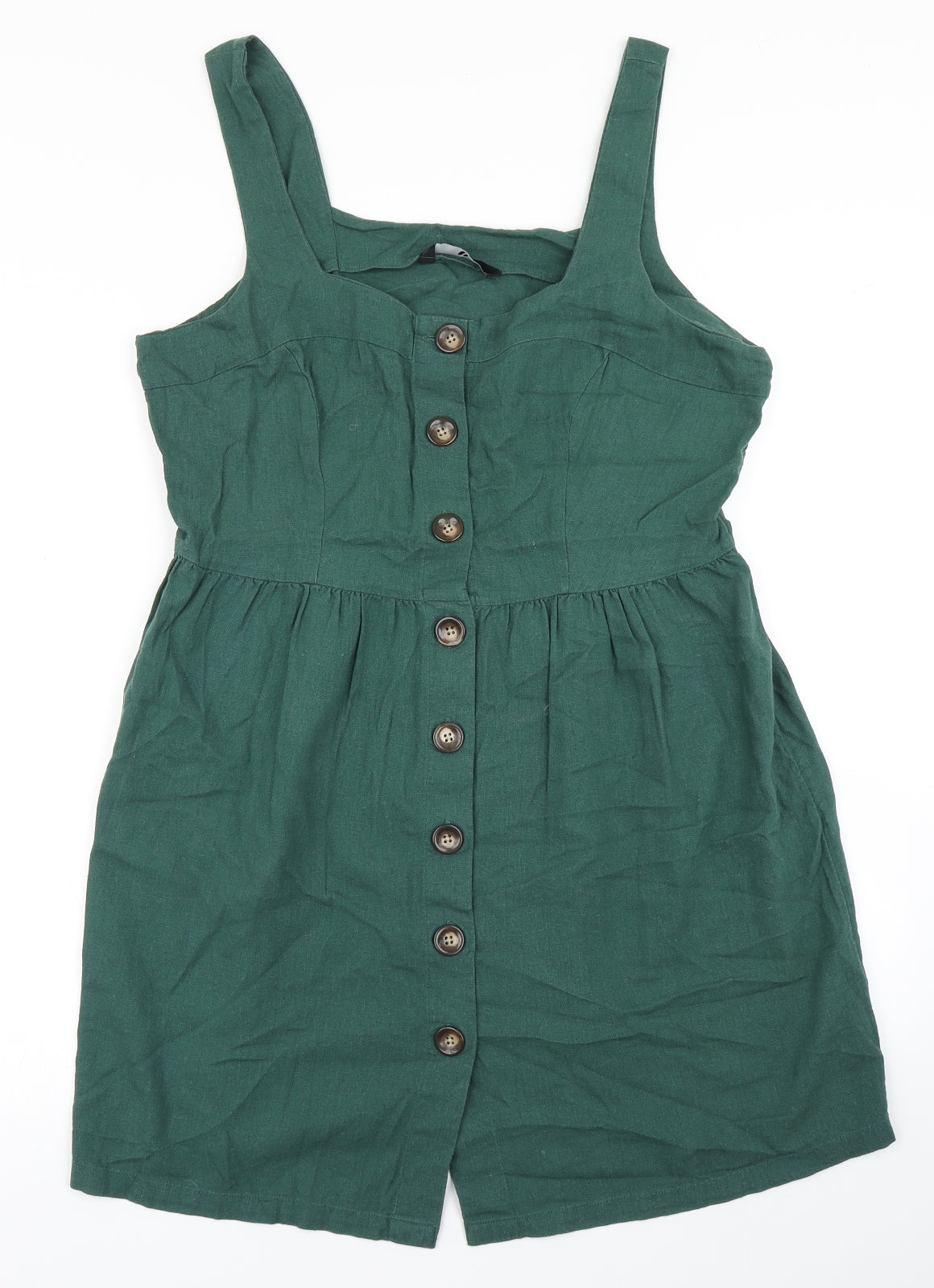 V Womens Green   Pinafore/Dungaree Dress  Size 14