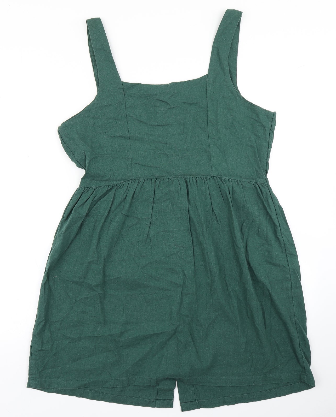 V Womens Green   Pinafore/Dungaree Dress  Size 14