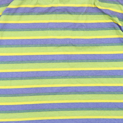 River Mountain Mens Green Striped   Polo Size M