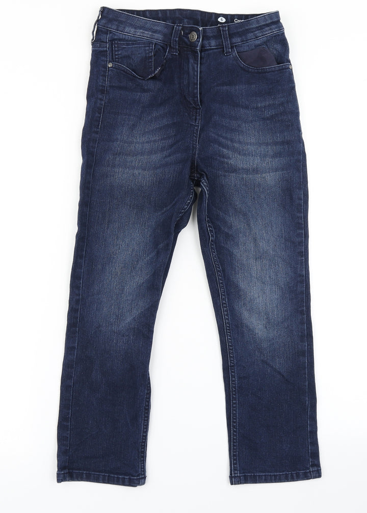 The Collection Womens Blue Denim Cropped Jeans Size 6 L20 in
