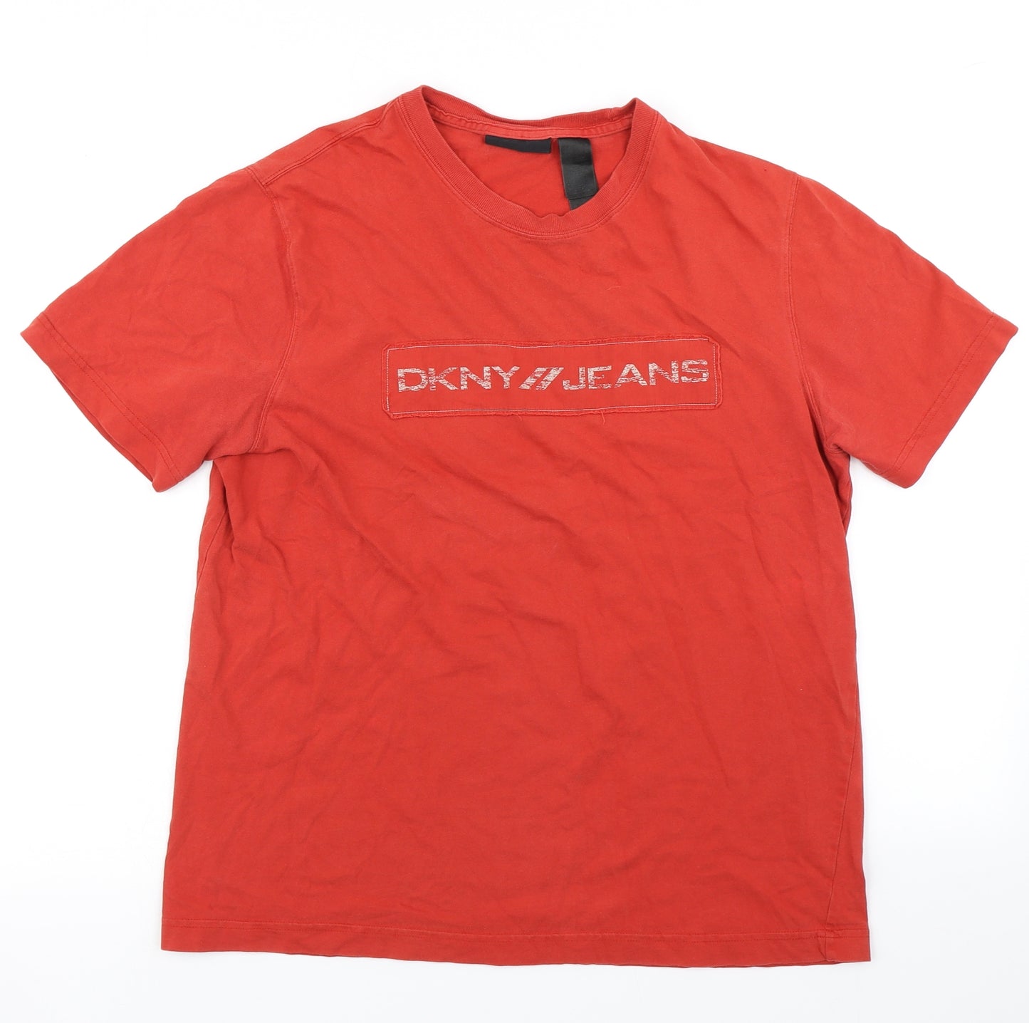DKNY Jeans Mens Red    T-Shirt Size S
