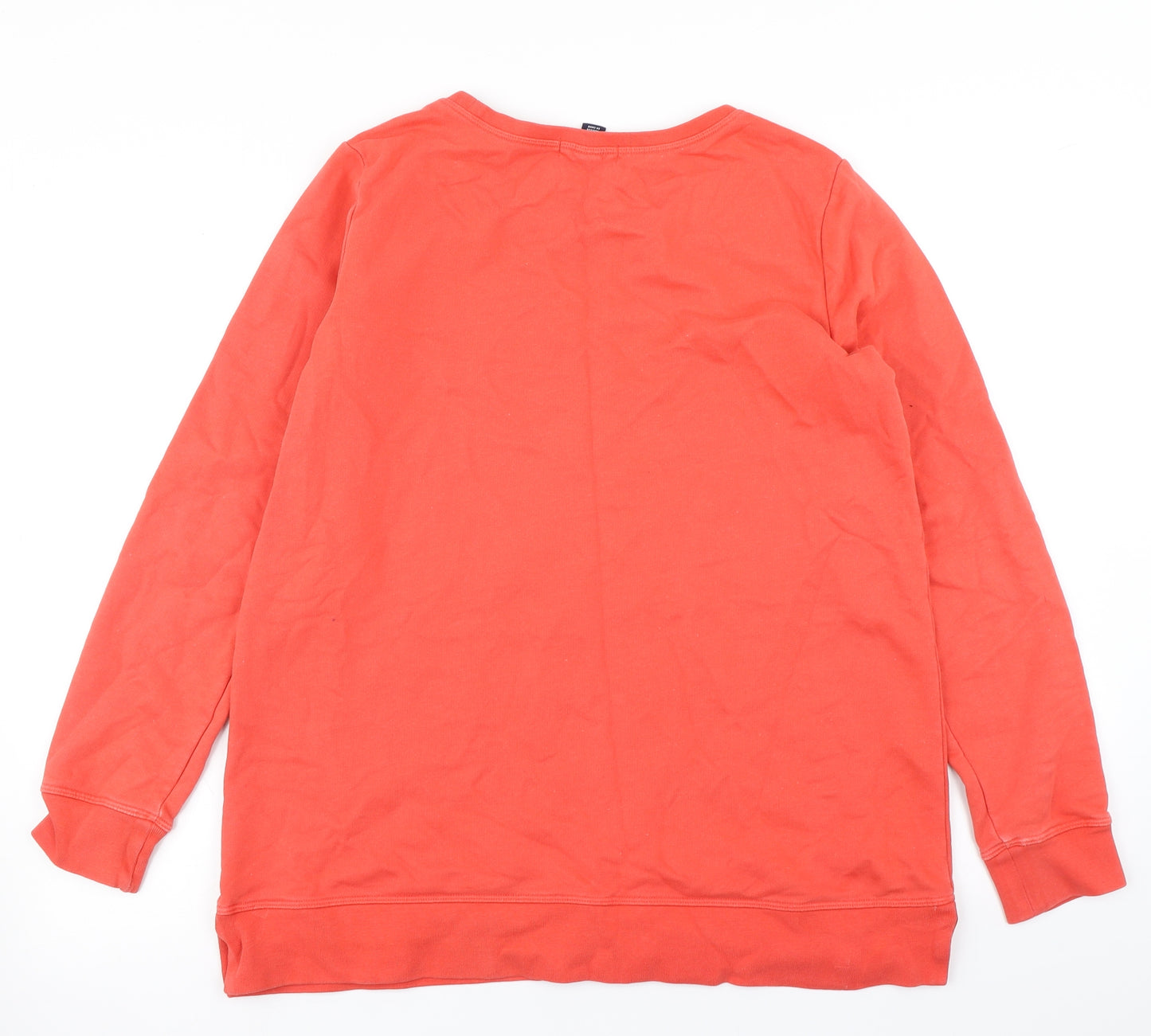 LAnds' End Womens Orange   Pullover Sweatshirt Size M
