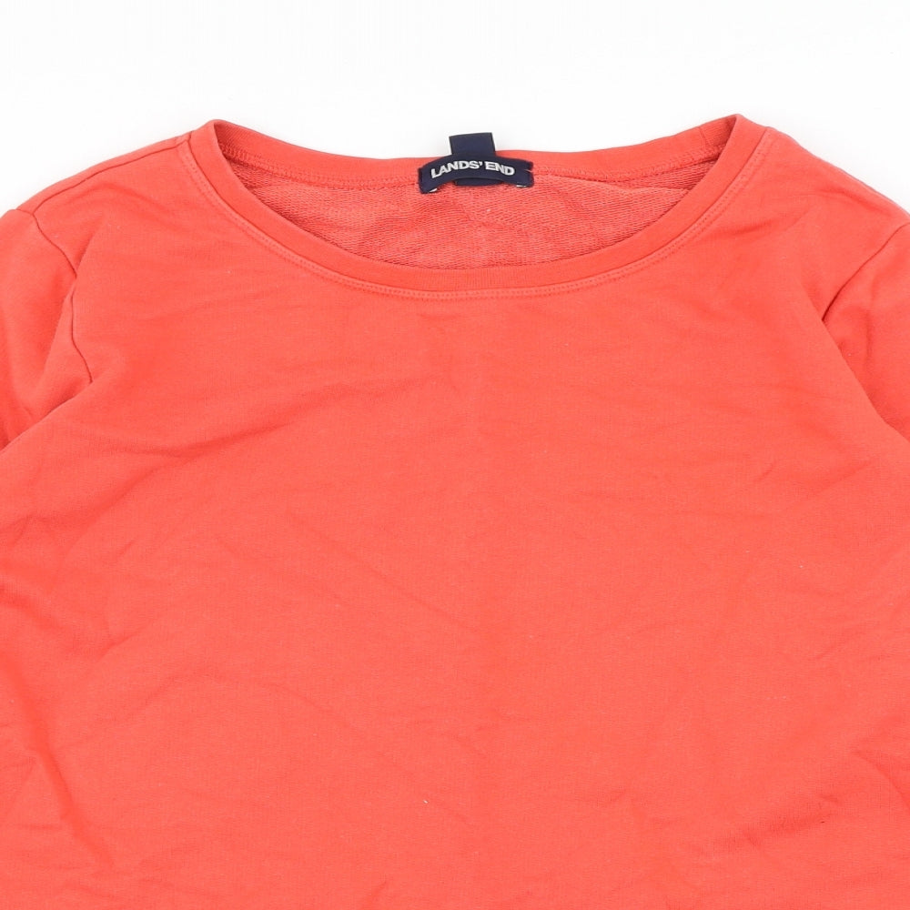 LAnds' End Womens Orange   Pullover Sweatshirt Size M