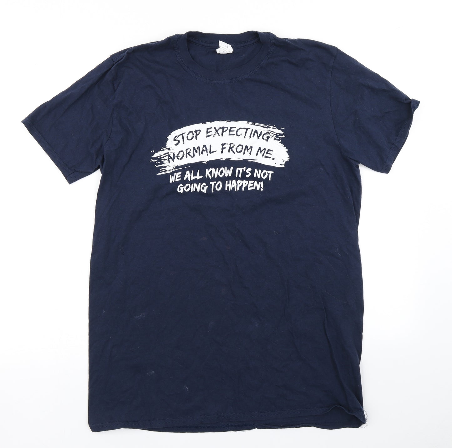 Gildan Mens Blue    T-Shirt Size L