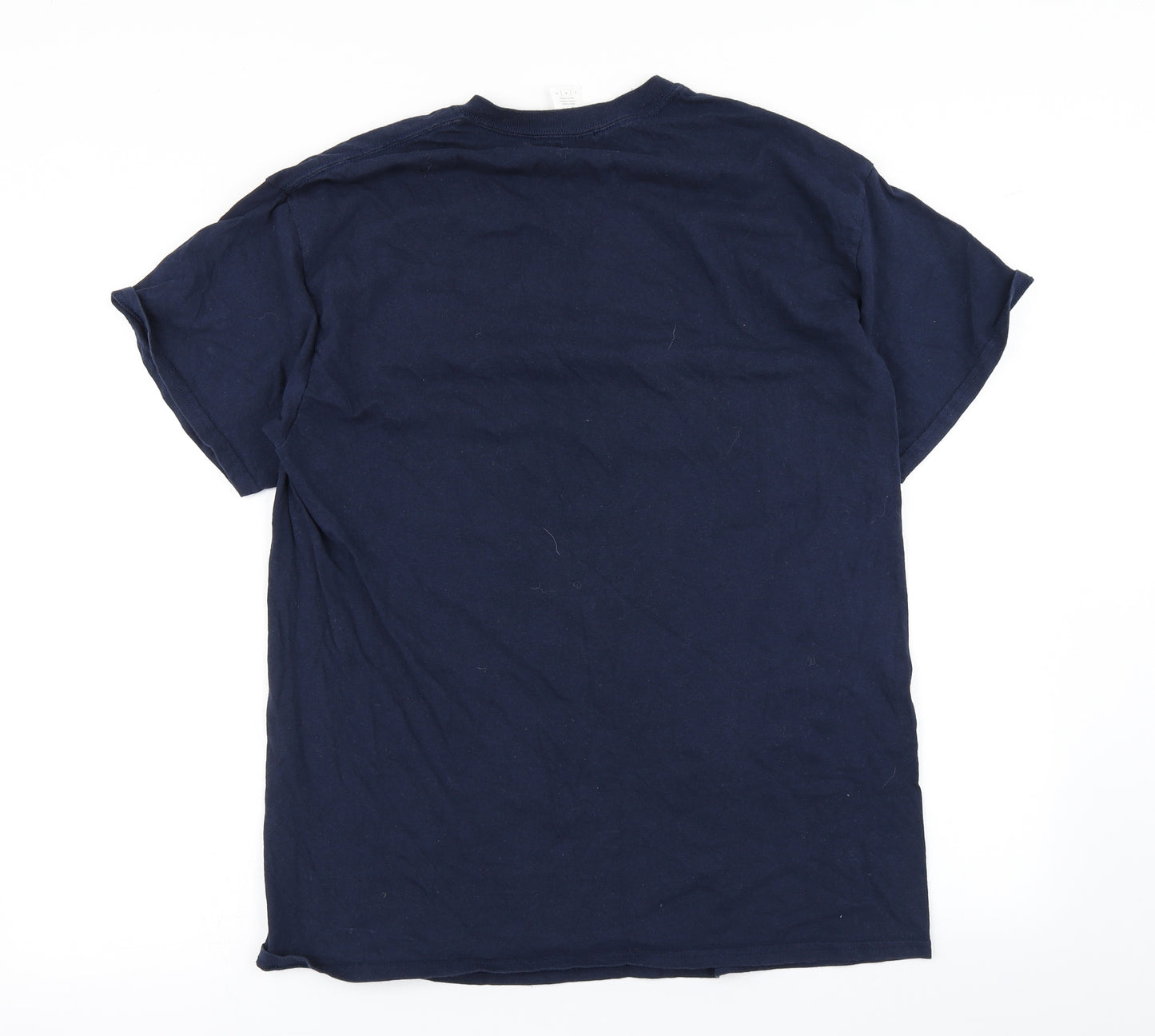 Gildan Mens Blue    T-Shirt Size L