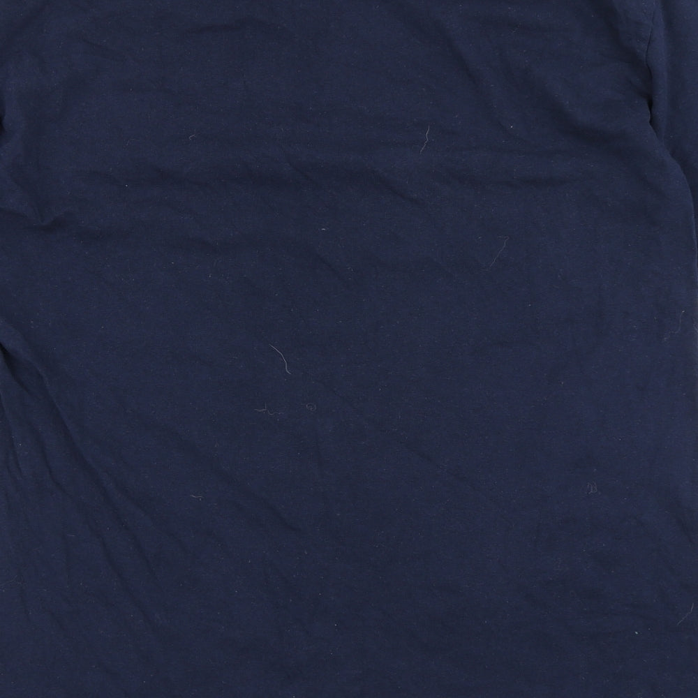 Gildan Mens Blue    T-Shirt Size L