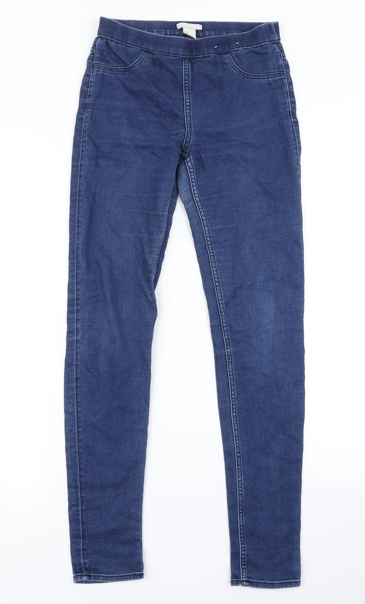 H&M Womens Blue Denim Jegging Jeans Size 6 L28 in