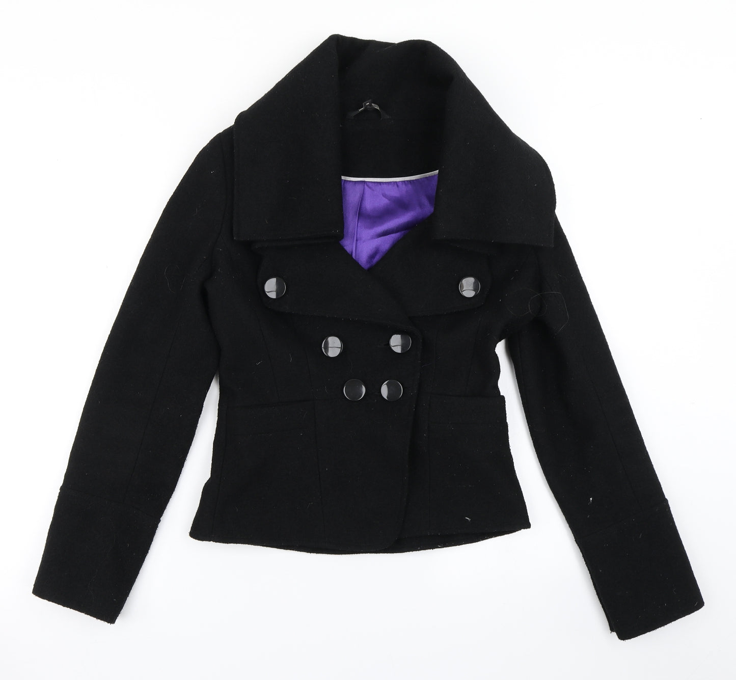 Star by Julien MacDonald Womens Black   Overcoat Coat Size 8