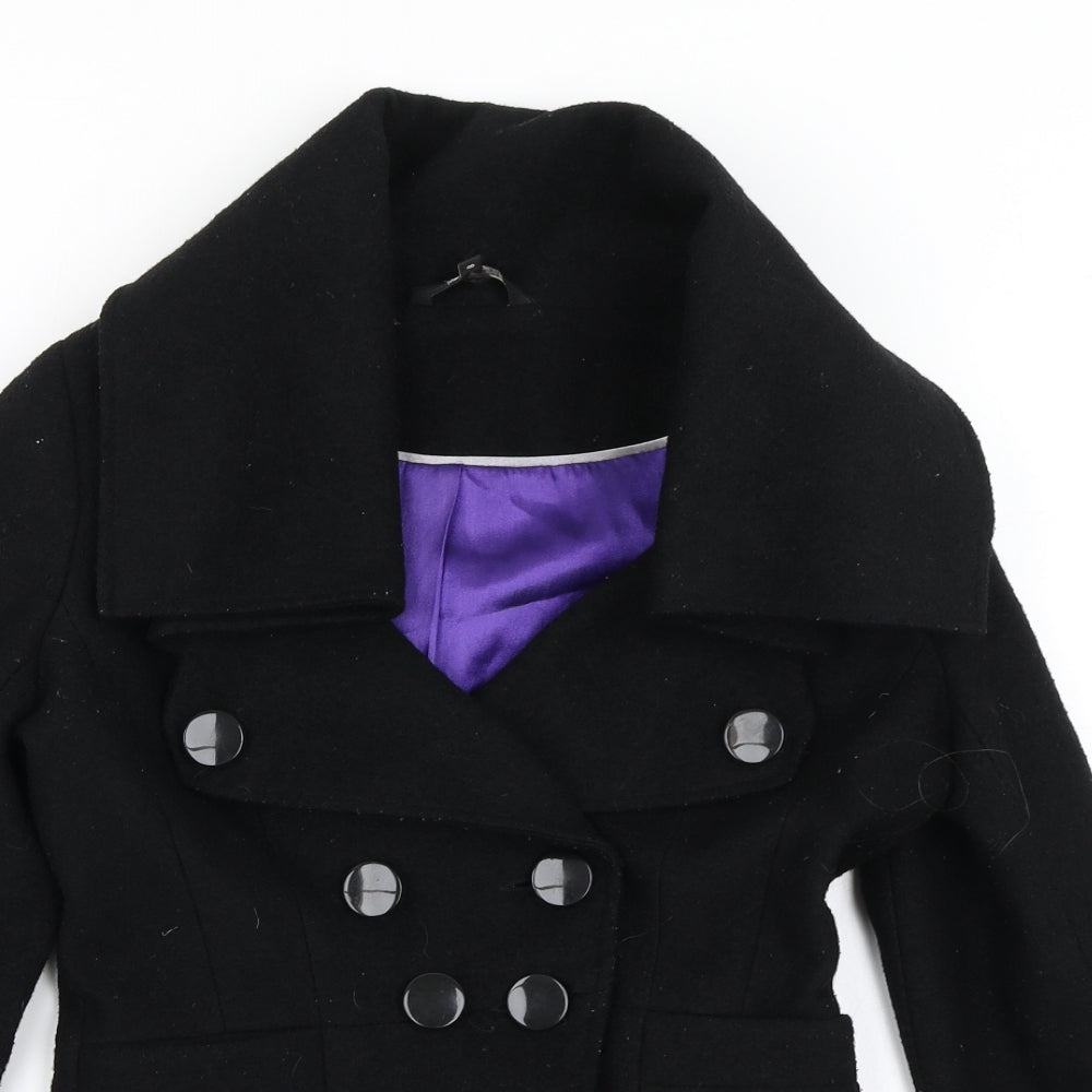 Star by Julien MacDonald Womens Black   Overcoat Coat Size 8