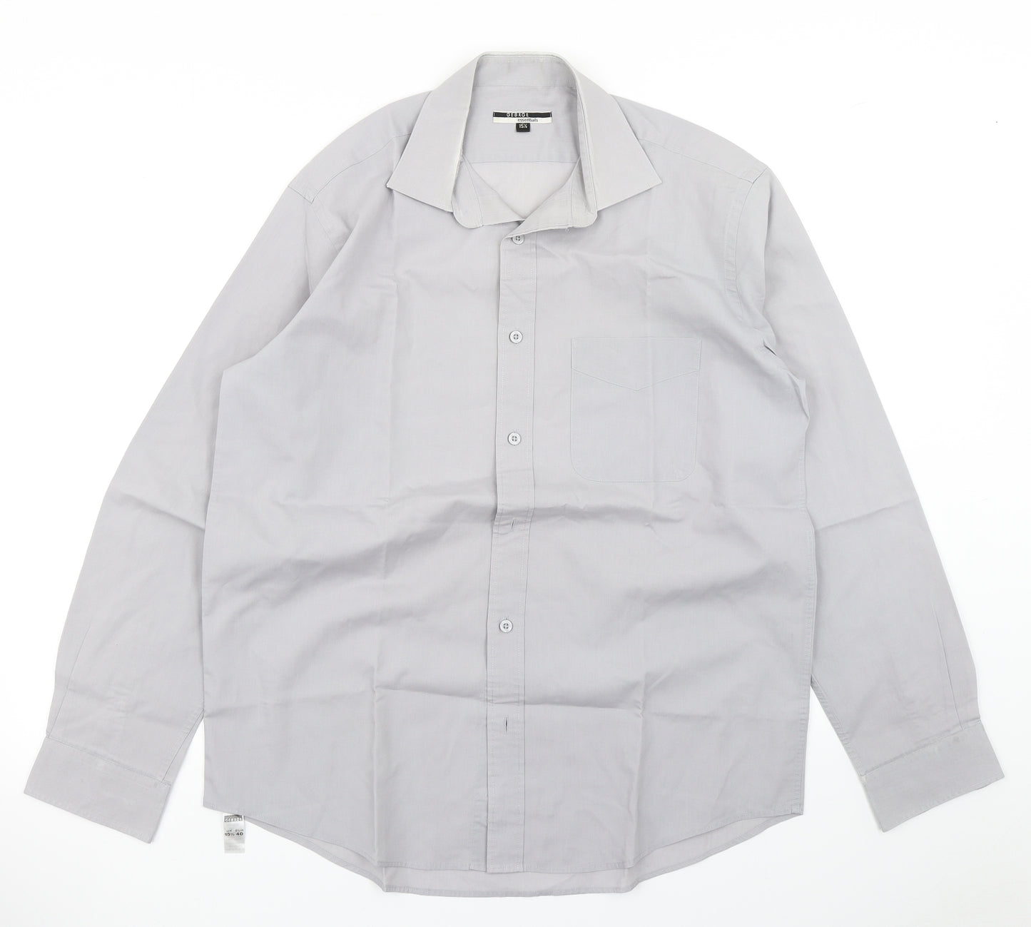 George Mens Grey    Dress Shirt Size 15.5
