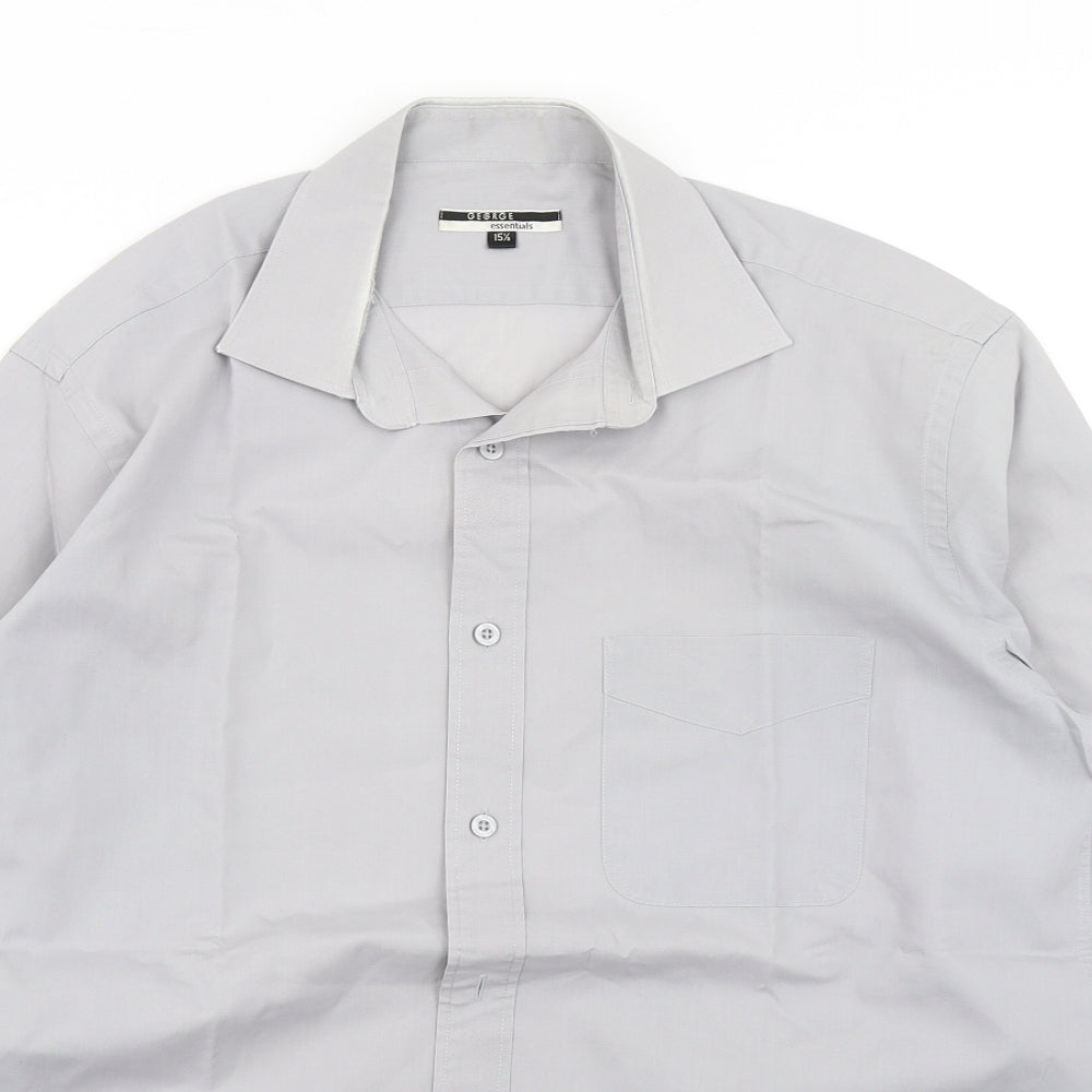 George Mens Grey    Dress Shirt Size 15.5