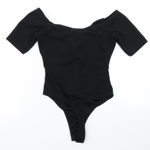 PRETTYLITTLETHING Womens Black   Bodysuit One-Piece Size 10
