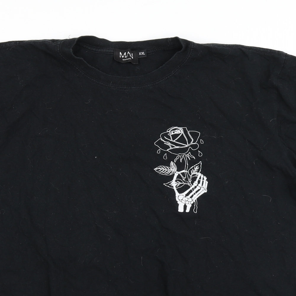 Boohoo Man Mens Black    T-Shirt Size 2XL