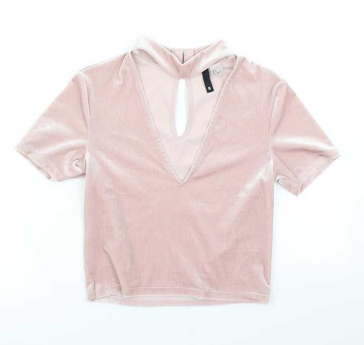 Divided Womens Pink   Basic T-Shirt Size S  - Cut Out
