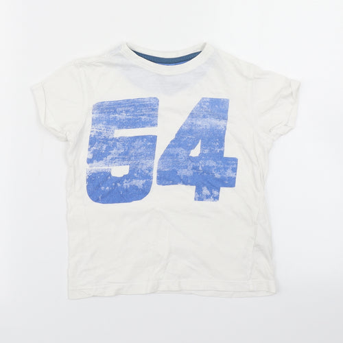 Vertbaudet Boys White   Basic T-Shirt Size 6 Years