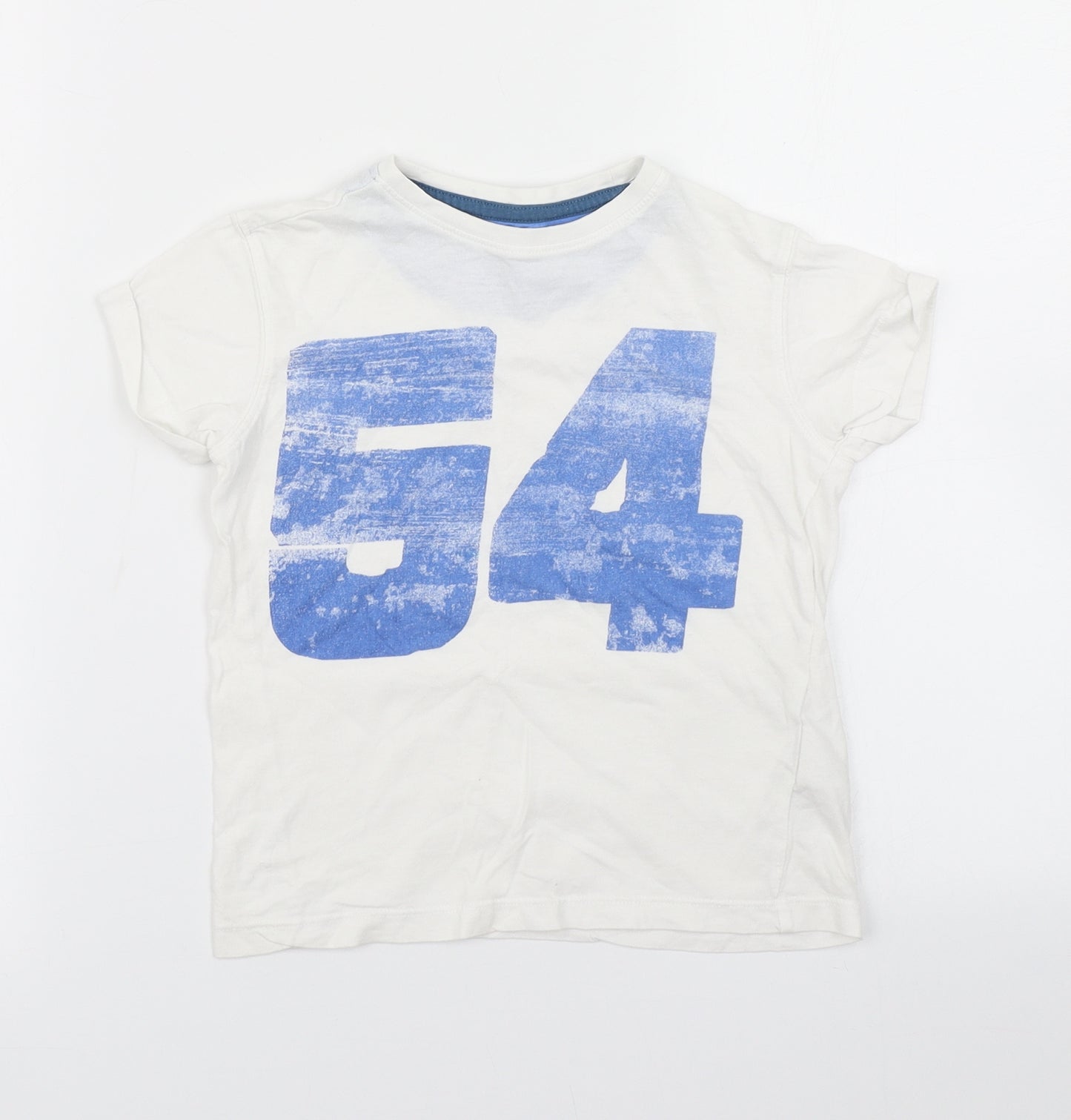 Vertbaudet Boys White   Basic T-Shirt Size 6 Years