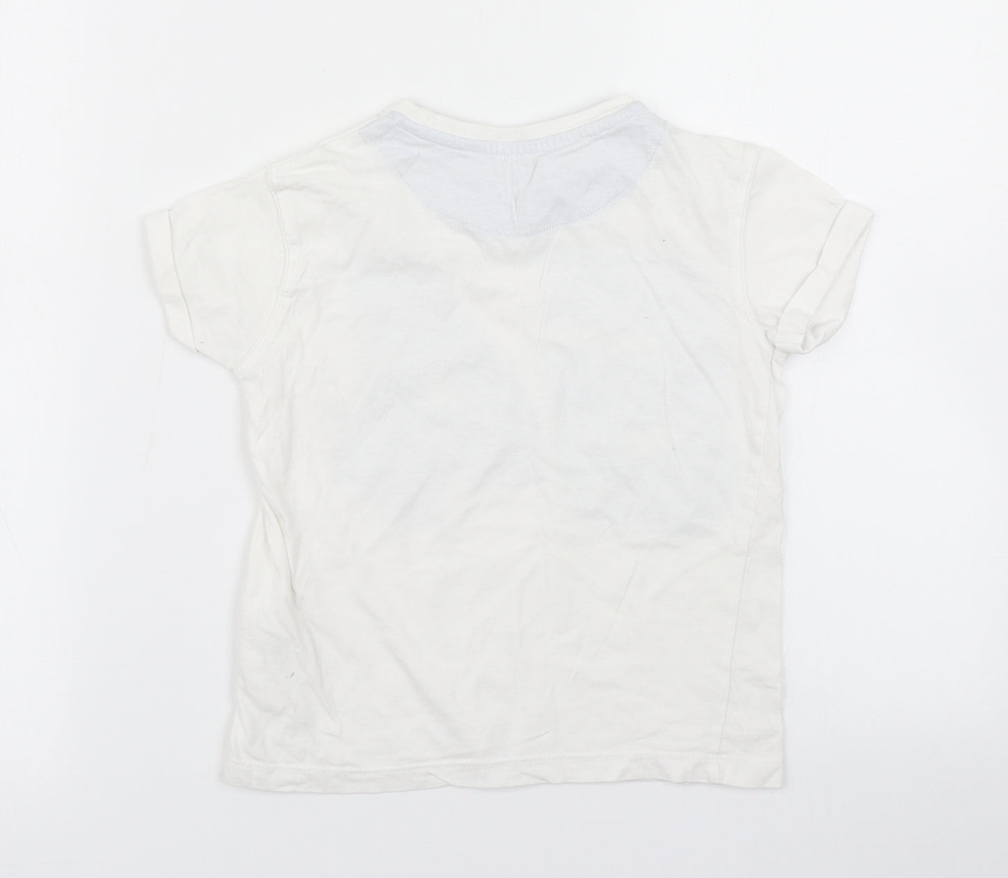 Vertbaudet Boys White   Basic T-Shirt Size 6 Years