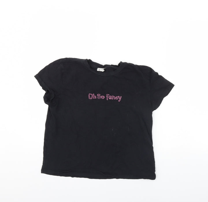Topshop Womens Black   Basic T-Shirt Size 14