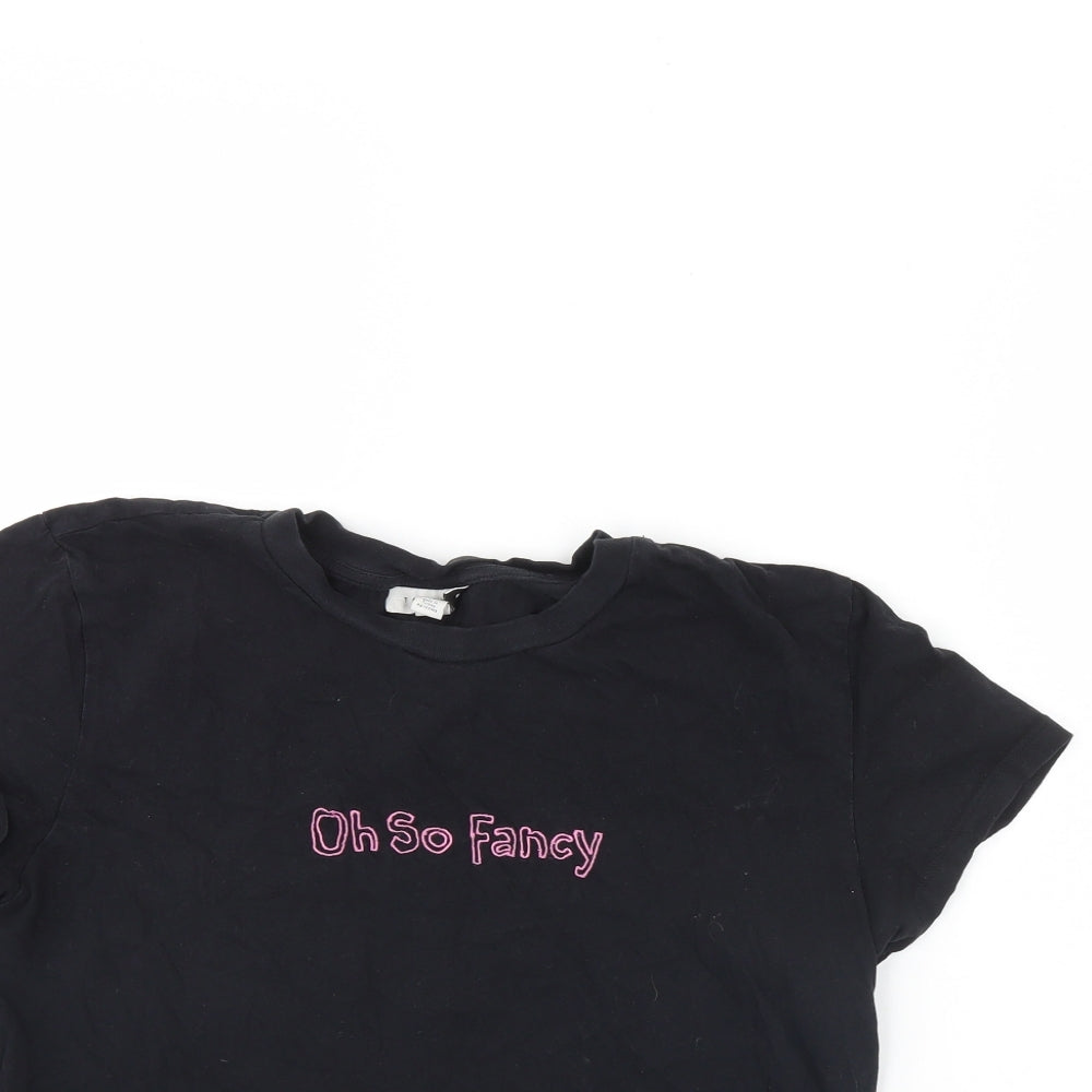 Topshop Womens Black   Basic T-Shirt Size 14