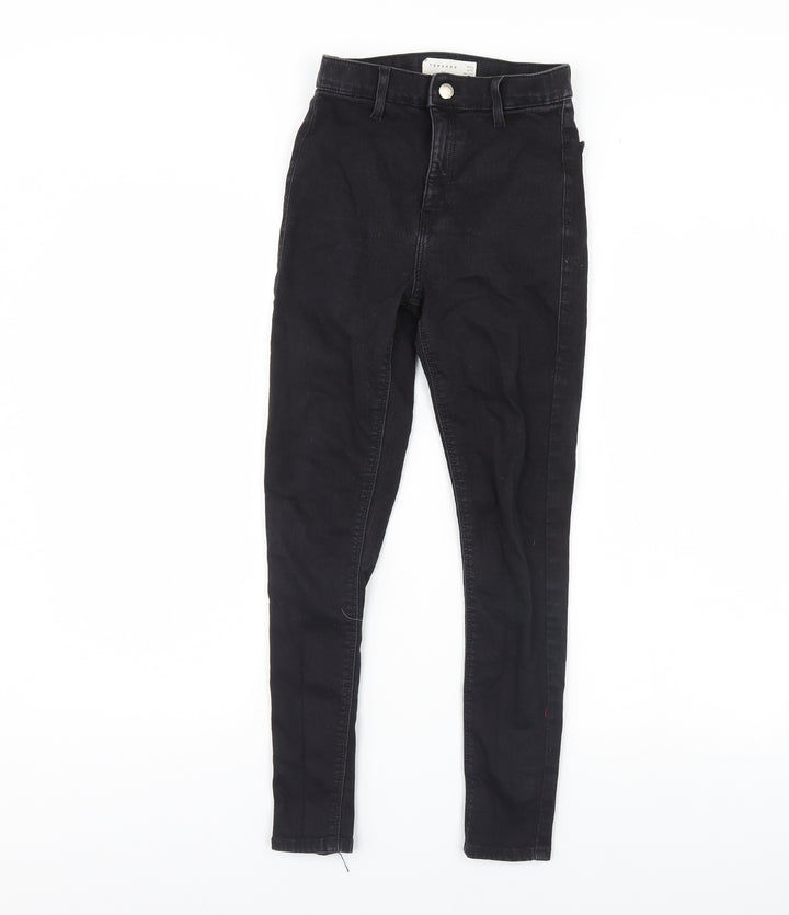 Topshop Womens Black Denim Skinny Jeans Size 28 L26 in