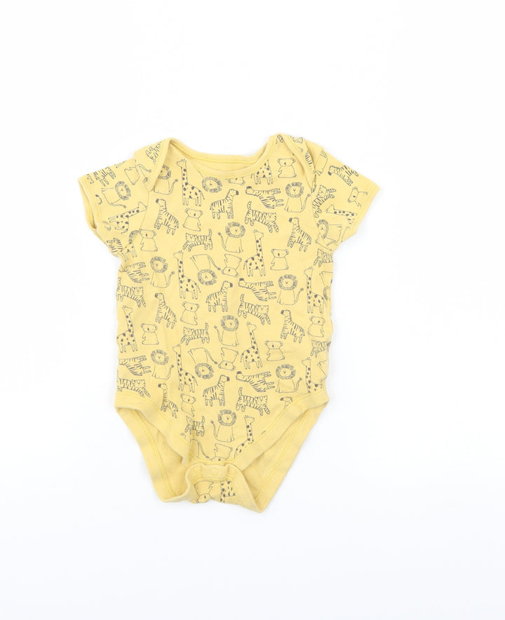 Primark Baby Yellow Animal Print Babygrow One-Piece Size 18 Months