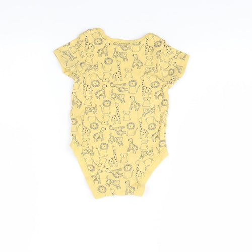 Primark Baby Yellow Animal Print  Babygrow One-Piece Size 18 Months