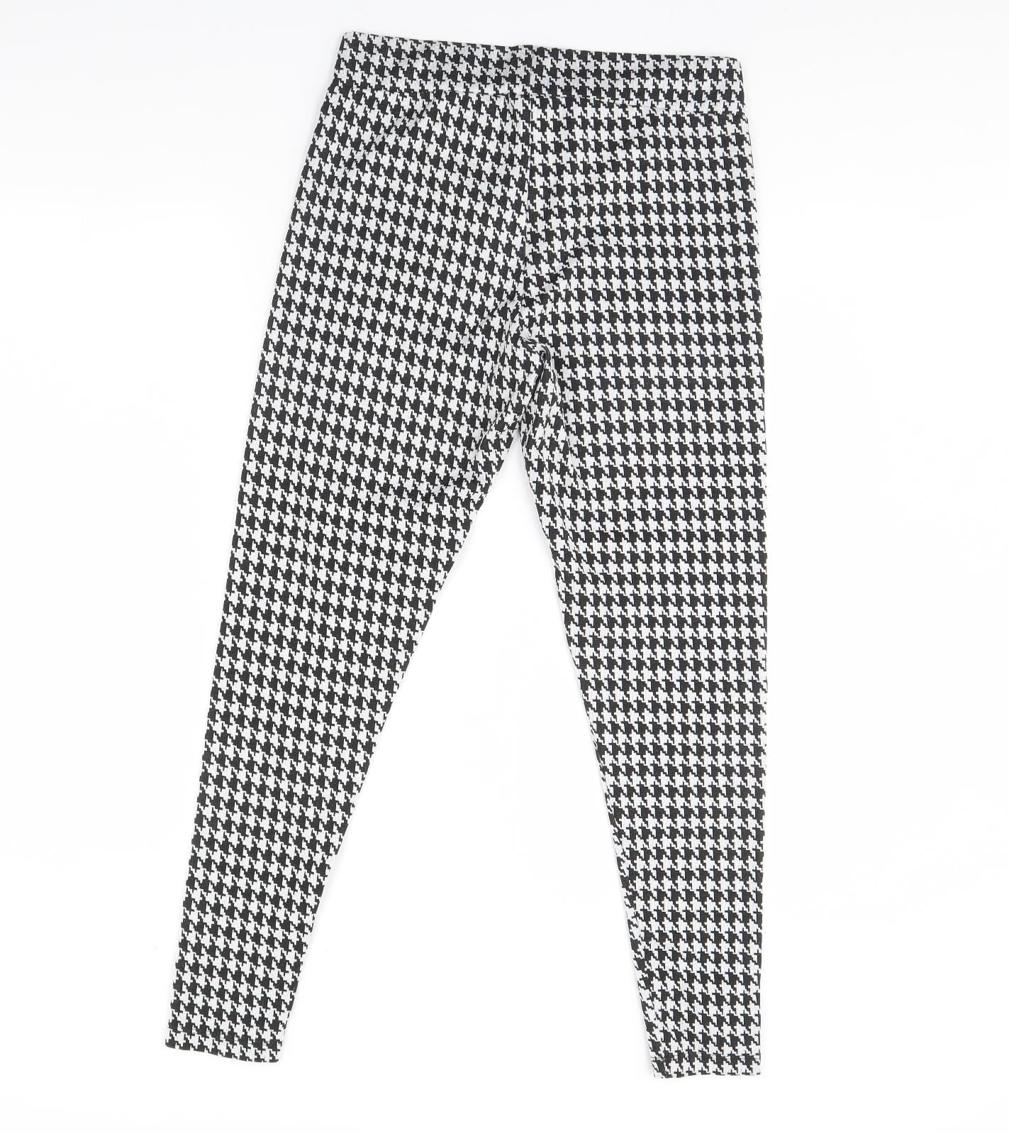 Atmosphere Womens Black Herringbone  Capri Leggings Size 12 L29 in