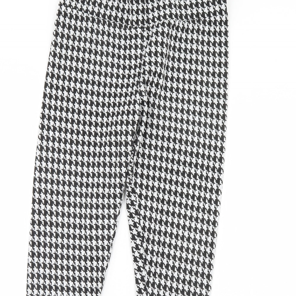 Atmosphere Womens Black Herringbone  Capri Leggings Size 12 L29 in