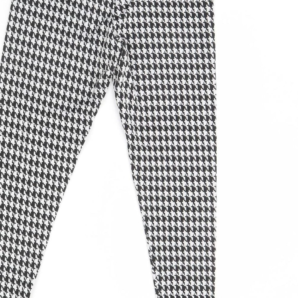 Atmosphere Womens Black Herringbone  Capri Leggings Size 12 L29 in